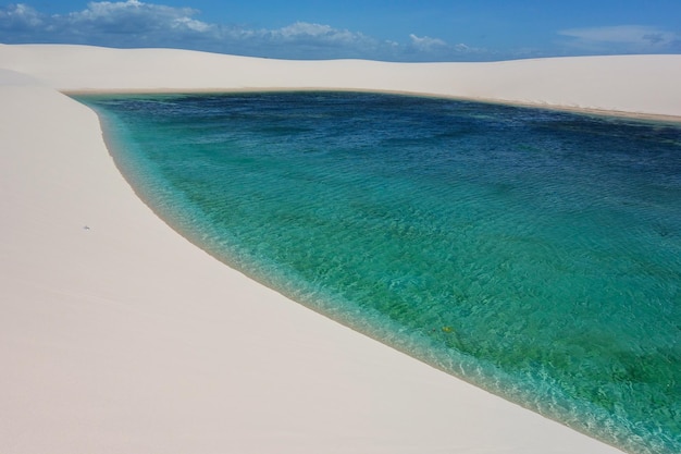 Lencois Maranhenses 국립 공원 브라질 모래 언덕과 석호 낙원 관광지