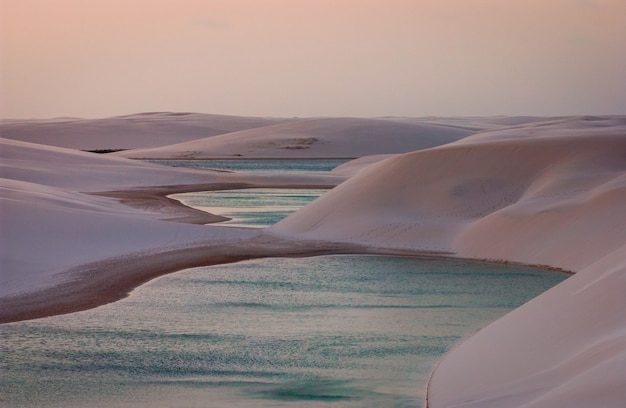 Lencois Maranhenses National Park Maranho Brazilië Witte zandduinen en seizoensgebonden lagunes