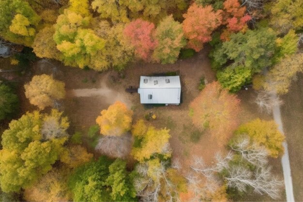 Lengthy aerial photo of a rural landscape Generative AI