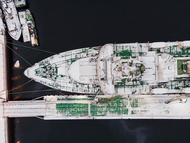 Lenin is Soviet nuclear-powered icebreaker. Launched in 1957, it was both world's first nuclear-powered surface ship. inscription on the ship LENIN