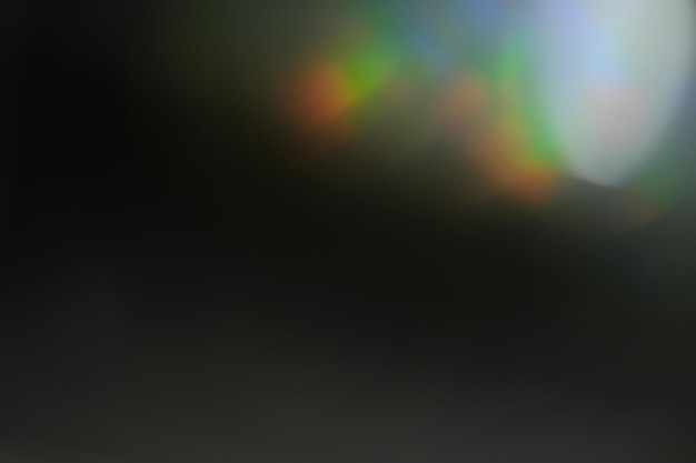 Lens flare colorful abstract bokeh light black