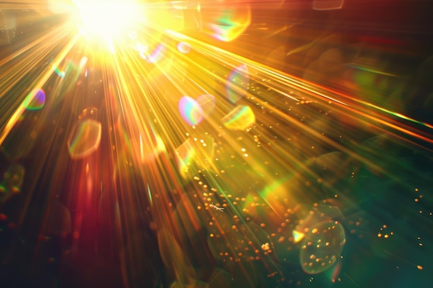 Lens flare effects for high quality images with abstract designs