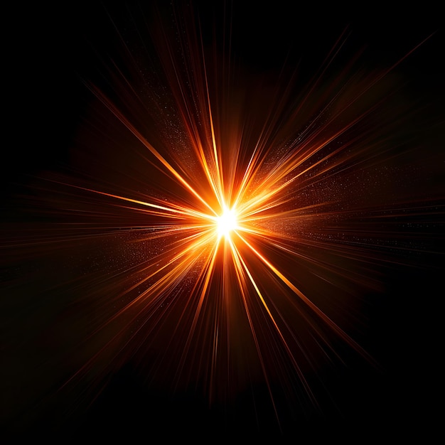 lens flare isolated on black background