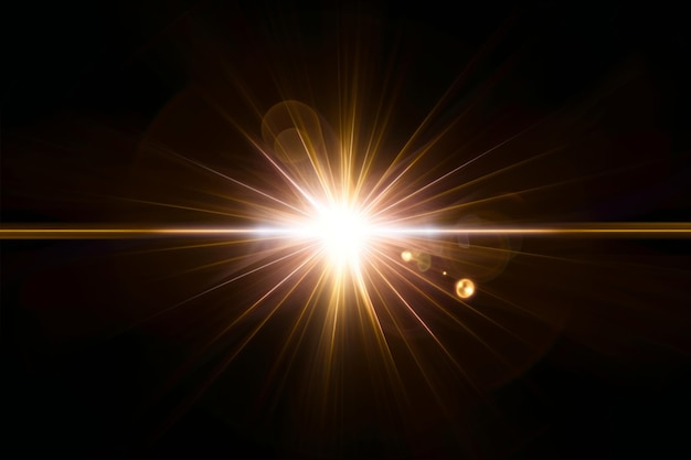 Foto lens flare magic per effetti di sovrapposizione o modalità di miscelazione dello schermo con abstract sun bursts digital