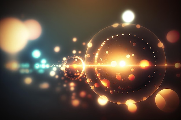 Lens flare out focus background ai generative