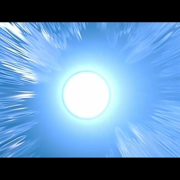 Photo lens flare and particles blue