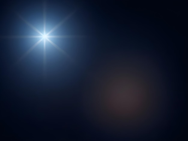 lens flare and rays of light isolated on black background Generative AI