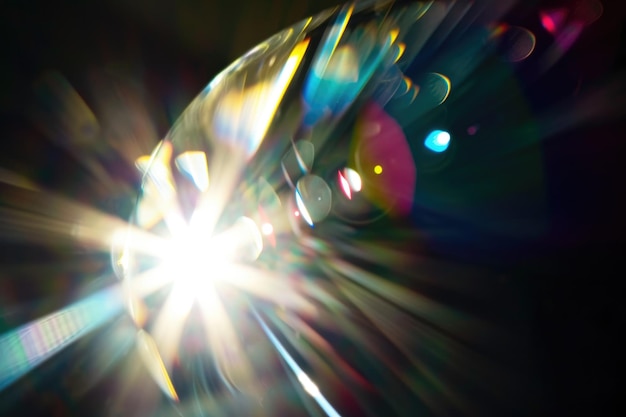 Photo lens flare shining sun glare rays background generative ai