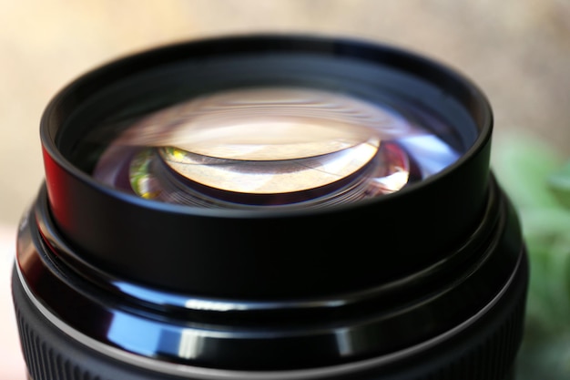 Lens van cameraclose-up
