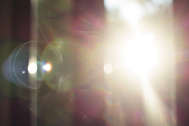 Lensflare Stralende schittering van de zon Achtergrond Generatieve AI