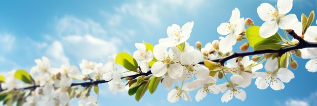 Lente achtergrond bloeiende appelboom op de achtergrond van de hemel