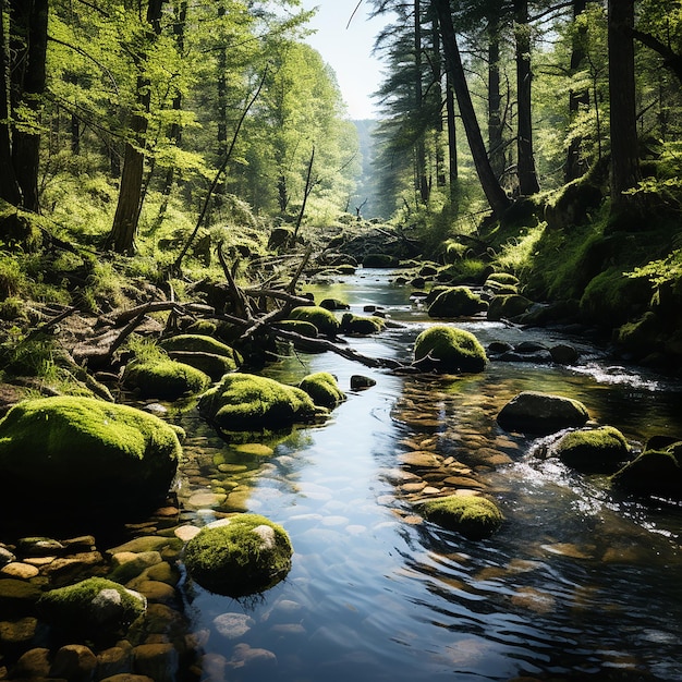 lente bos natuur landschap prachtige lente