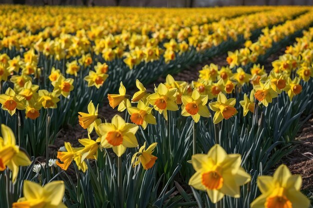 Foto lente narcissus bloeit