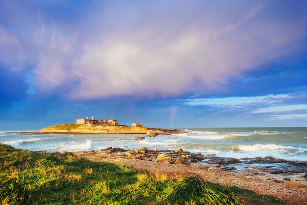 Lente panorama van zee kust stad Trapany. Sicilië, Italië, Europa