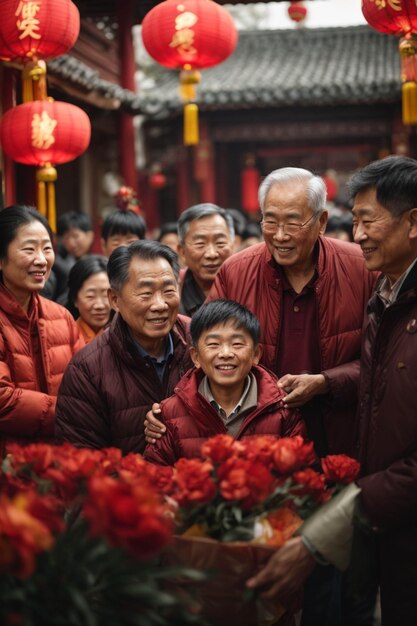 Foto lente-reünie een chinese nieuwjaarsfeest