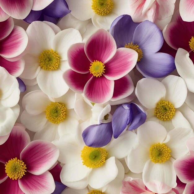 Foto lentebloemen bloesems bloemtuin botanische bloeiende natuur frisse kleurrijke bloemblaadjes zeeën