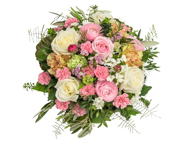 Lentebloemen Rose ranunculus anjer bloemboeket