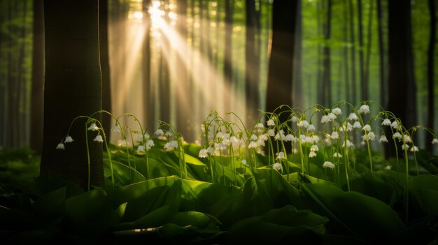 Foto lentebloemen sneeuwklokjes galanthus nivalis bloeien op een prachtige zonnige dag lente seizoen