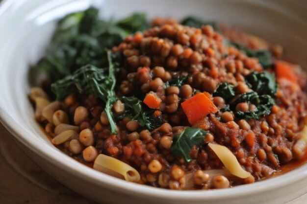 Foto lenticchia bolognese con cavolo