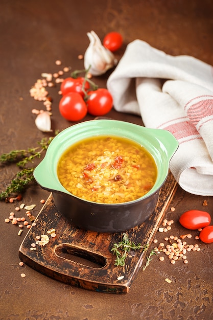 Lentil soup - Masoor Dal or Dal Tadka Curry