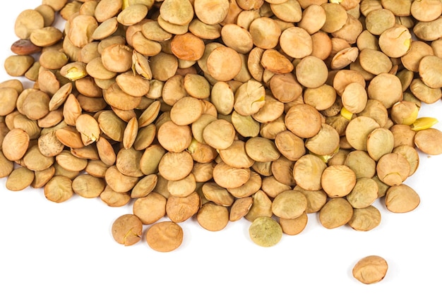 Lentils Isolated on White Background