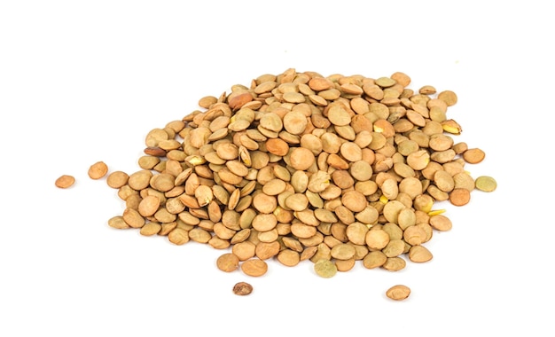 Lentils Isolated on White Background