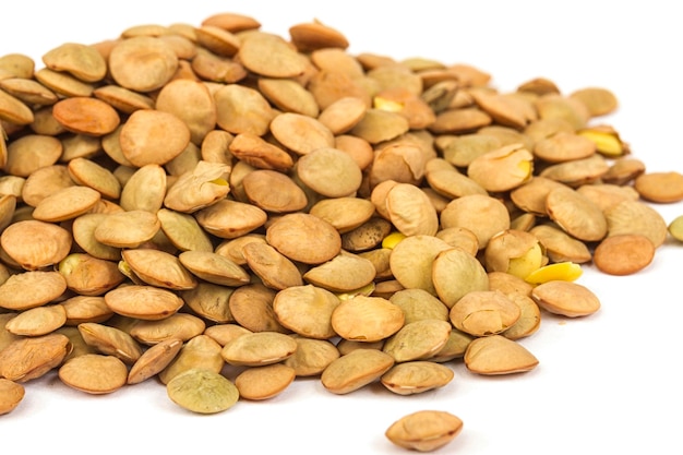 Lentils Isolated on White Background