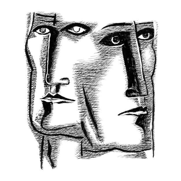 レオ・ゲステルズ (Leo Gestels) 透明な背景の男性の顔のスケッチ (Remastered by rawpixel)