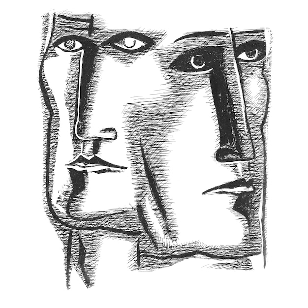 レオ・ゲステルズ (Leo Gestels) 透明な背景の男性の顔のスケッチ (Remastered by rawpixel)
