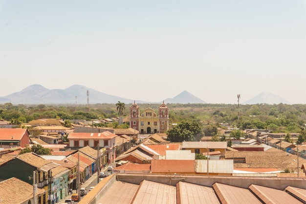 Leon, Nicaragua, Central America. Aerial panoramic view