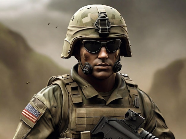 Leonardo Diffusion XL Create a realistic image of army soldier