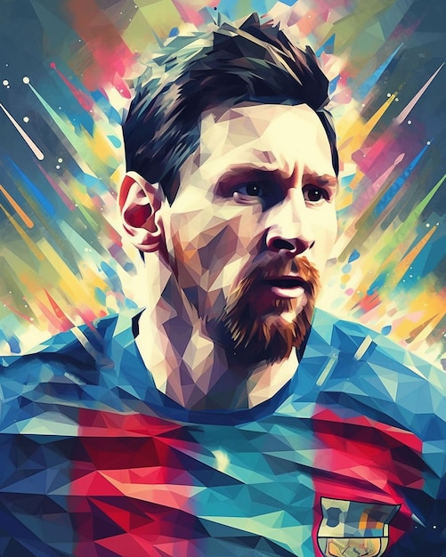 Photo leonel messi argentine jersey digital art