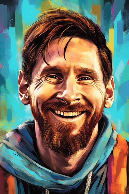 Leonel Messi Argentine jersey digital art