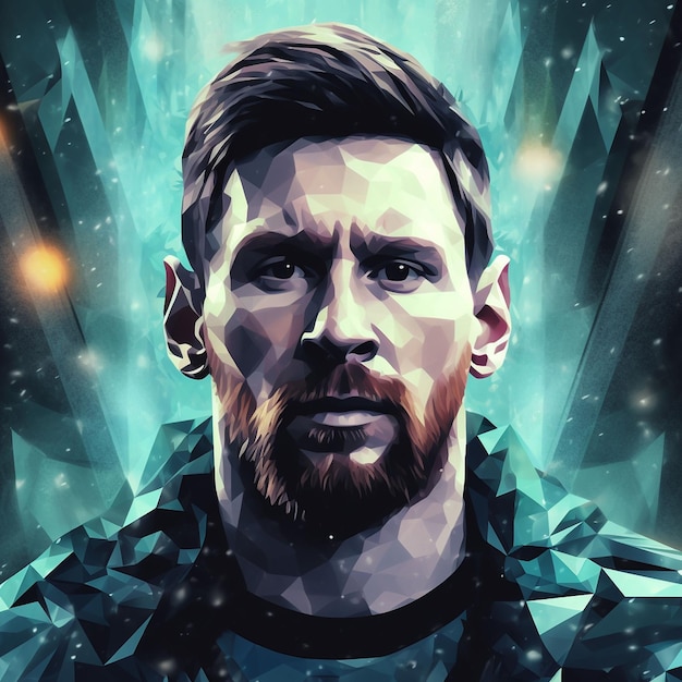 Leonel Messi Argentine jersey digital art