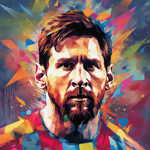 Leonel Messi Argentine jersey digital art