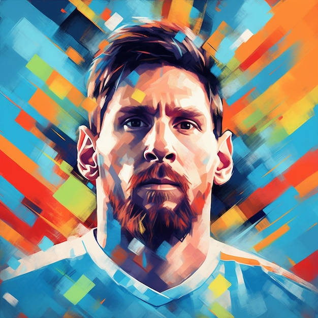 Photo leonel messi argentine jersey digital art