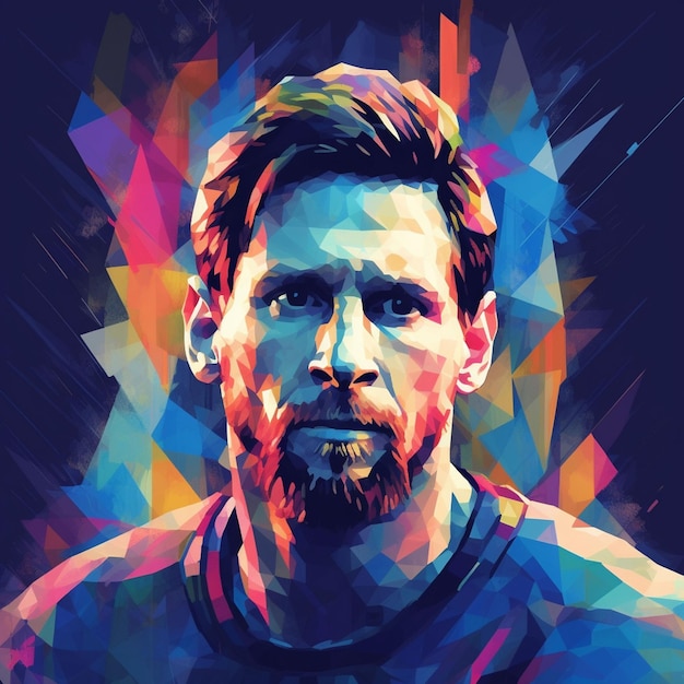 Leonel Messi Argentine jersey digital art