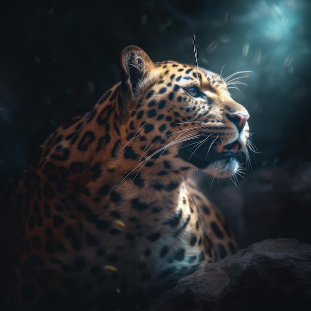 Leopard close up generative AI