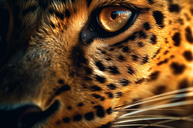 leopard detail macro lens