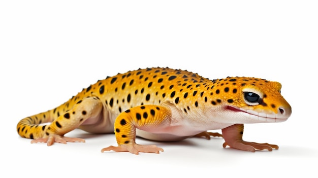 Leopard Gecko CloseUp on white background