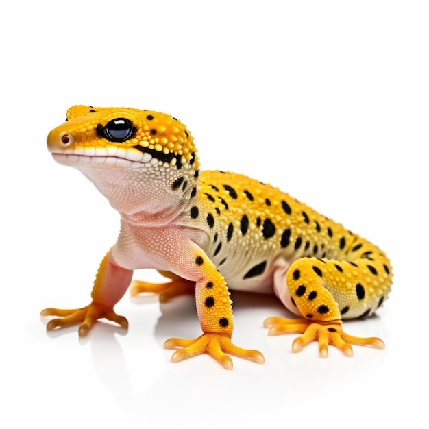 Photo leopard gecko lizard isolated on white background eublepharis