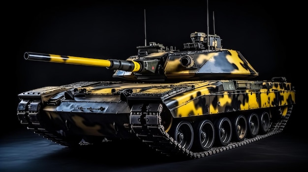 Foto leopard hoofdgevechtstank oekraïne vlag militaire zware