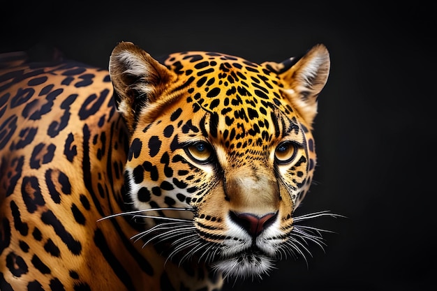 A leopard is shown in this image.