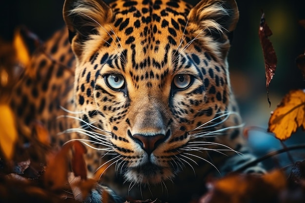 Leopard in its natural Habitat Wildlife Photography Generative AI