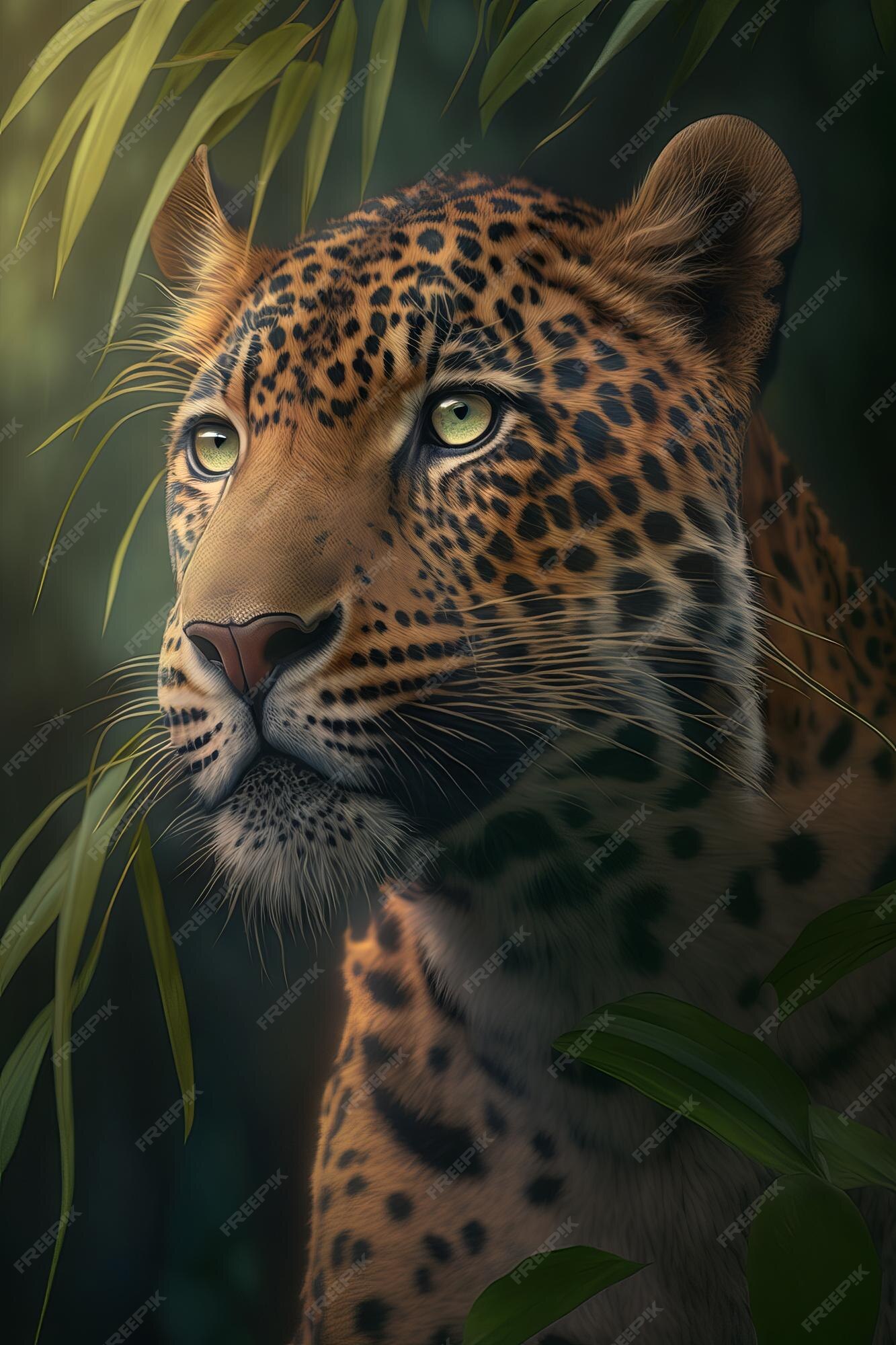Premium Photo | Leopard in a jungle looking at the camera generative ai