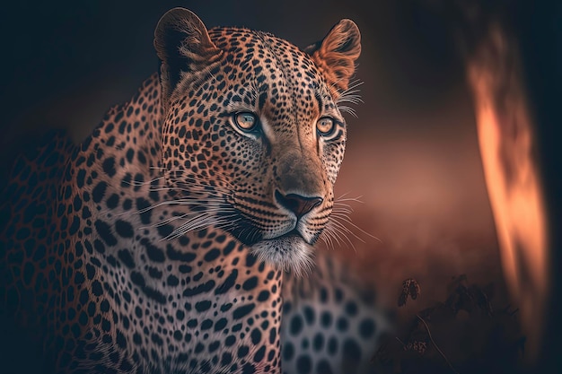 Leopard in the jungle Wildlife photography AIGenerated