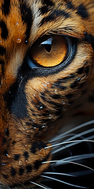 Foto fotografia macro del leopardo