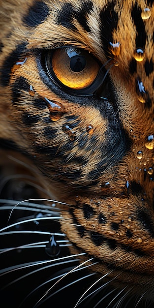 Photo leopard macro photography