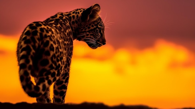 Photo leopard panther cub