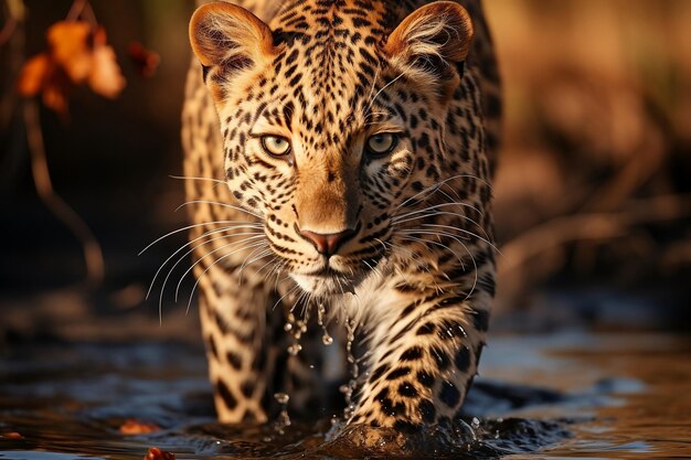 Leopard Panther pardus shortidgei Generative AI